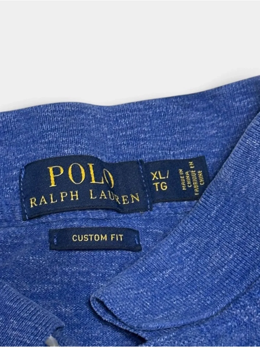 Polo by Ralph Lauren Heathered Royal Blue Polo with Yellow Pony Logo